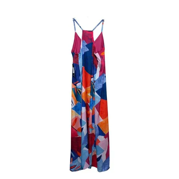 New Nicole Miller Dress 1X Oversized Pockets Abstract Geometric Resort Cruise